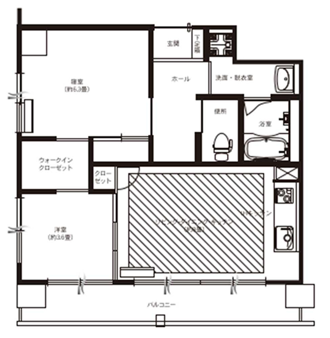 2LDK間取り